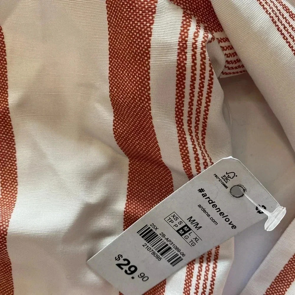 NWT striped  ardene top statement sleeves size medium - Picture 3 of 5